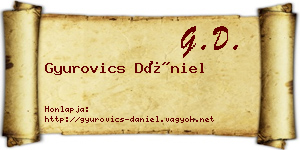 Gyurovics Dániel névjegykártya